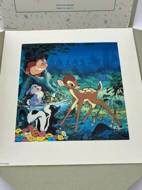 Walt Disney Bambi Special Edition Lithograph Art Print AT&T True Rewards Members